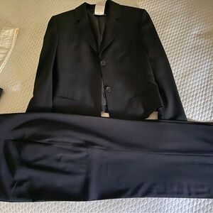 Rene Lezard 3 pc set size 34 Black with Cream Detachable Panels